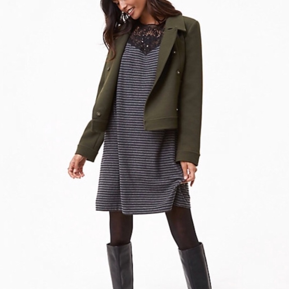 LOFT Dress xs Black & Gray